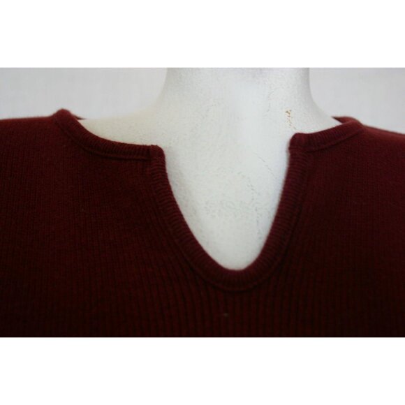 Definitely Womens V-Neck Striped Sweater Red Black White Short Sleeve Size Large - Picture 5 of 6